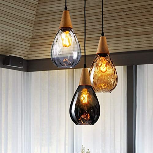 Lámpara de araña con pantalla de vidrio y cable ajustable para iluminación interior 3