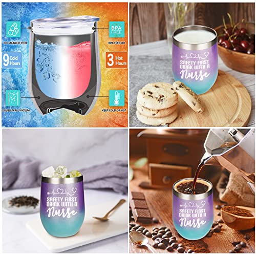 Corcup Nurse Gift Box For Women, Nurse Appreciation Gift Set, Nurse Graduation, Nursing School, Nurse Christmas Gifts, Nurse Practitioner, Rg Gift - Wine Tumbler Gift Set For Nurse #TOP2