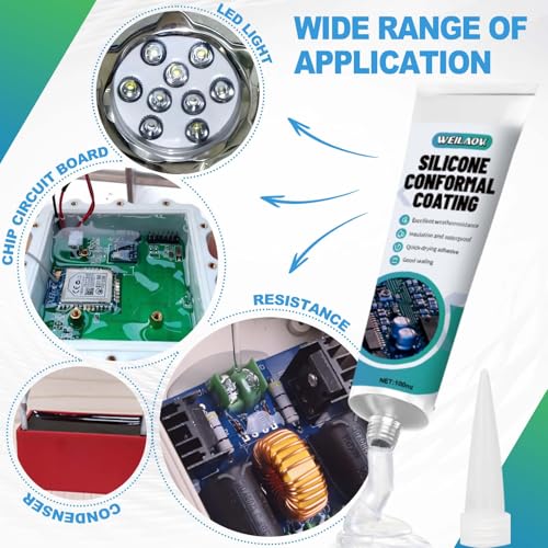 WEILAOK Isolierspray Elektronik, Transparenter Isolierlack, Isolierspray, Insulating Varnish,Wasserdicht und Schnell Trocknend Geeignet für Leiterplatten und Steuerplatinen von Haushaltsgeräten,100 ml