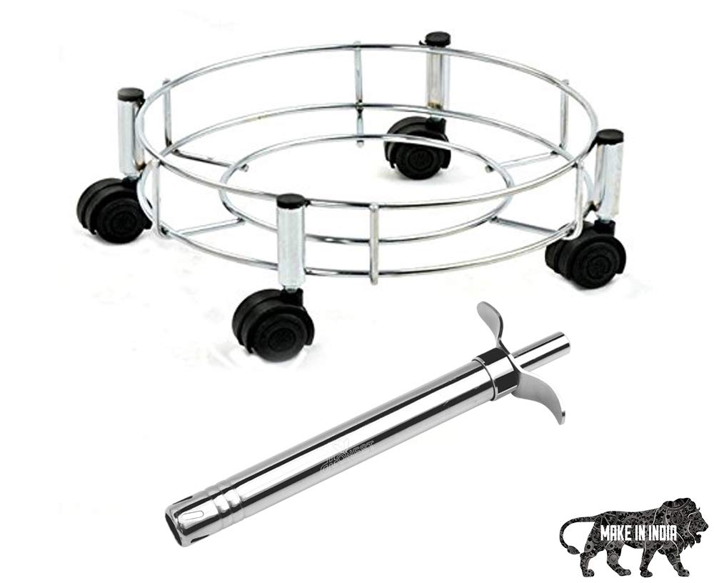 Primelife Stainless Steel Cylinder Trolley & Steel Gas Lighter for Kitchen Stove (New-Combo) (B08FH5DC15) Amazon Price History, Amazon Price Tracker