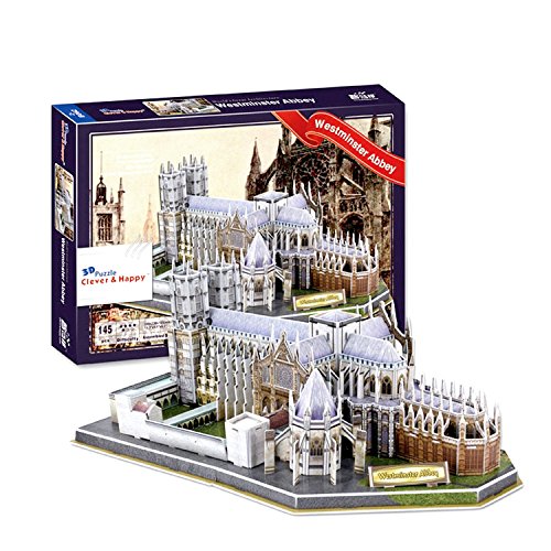 Westminster Abbey - Puzzle 3D con libro, 145 pezzi...