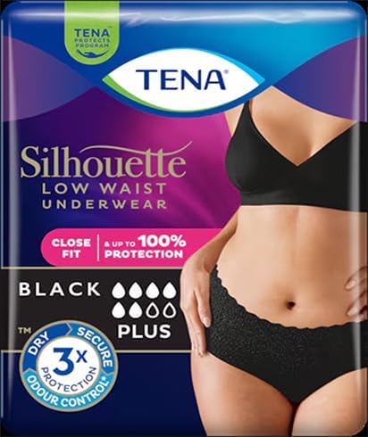 Silhouette Noir Low Waist Large 27 Urinary Leak Panties Stretch Disposable for Women