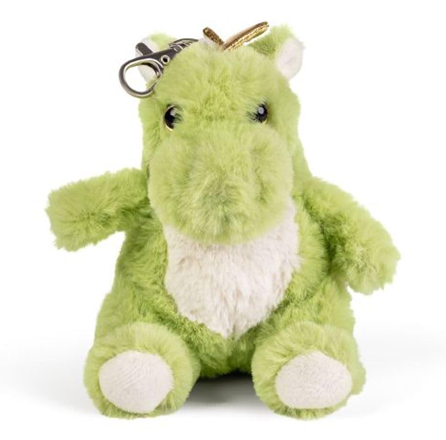 LITTLE Living Nature Clips Dragon Stuffed Plush Animal Toy Keyring GREEN| Soft Toy Keychain Gift for Kids