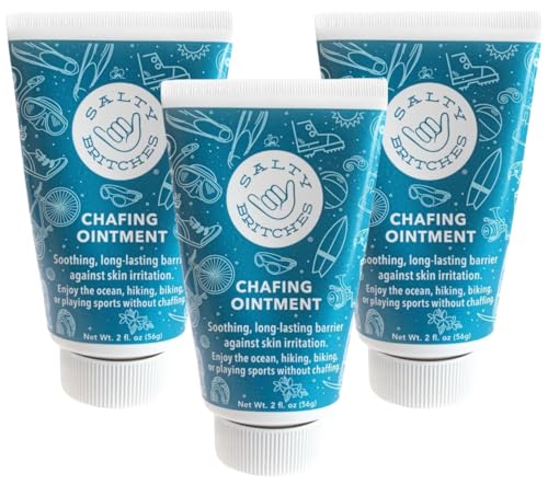 Salty Britches Waterproof Anti Chafing Ointment, Rose Scented - 3pk