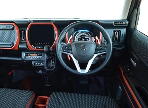 KUTOOK 新型ハスラー ハイブリッド ターボ MR52S MR92S アクセサリー パーツ パドルシフトガーニッシュ パドルシフトカバー