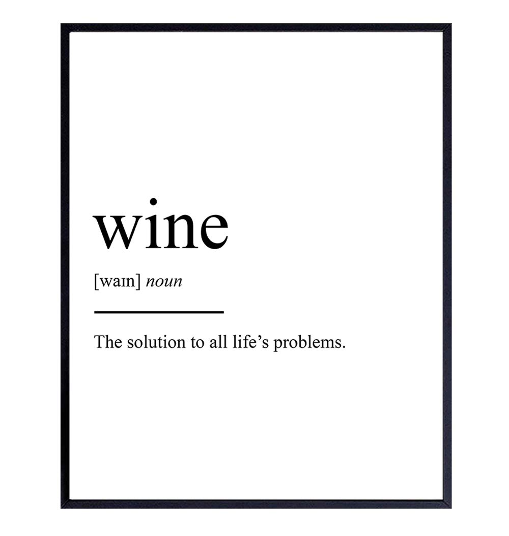 Wine Definition Unframed Wall Art Print Typography