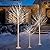 VIVATREES 4ft & 6ft & 8ft LED Birch Tree Set, with Warm White Lights for Outdoor Indoor Christmas & Wedding Decor (3 Sizes Pack)