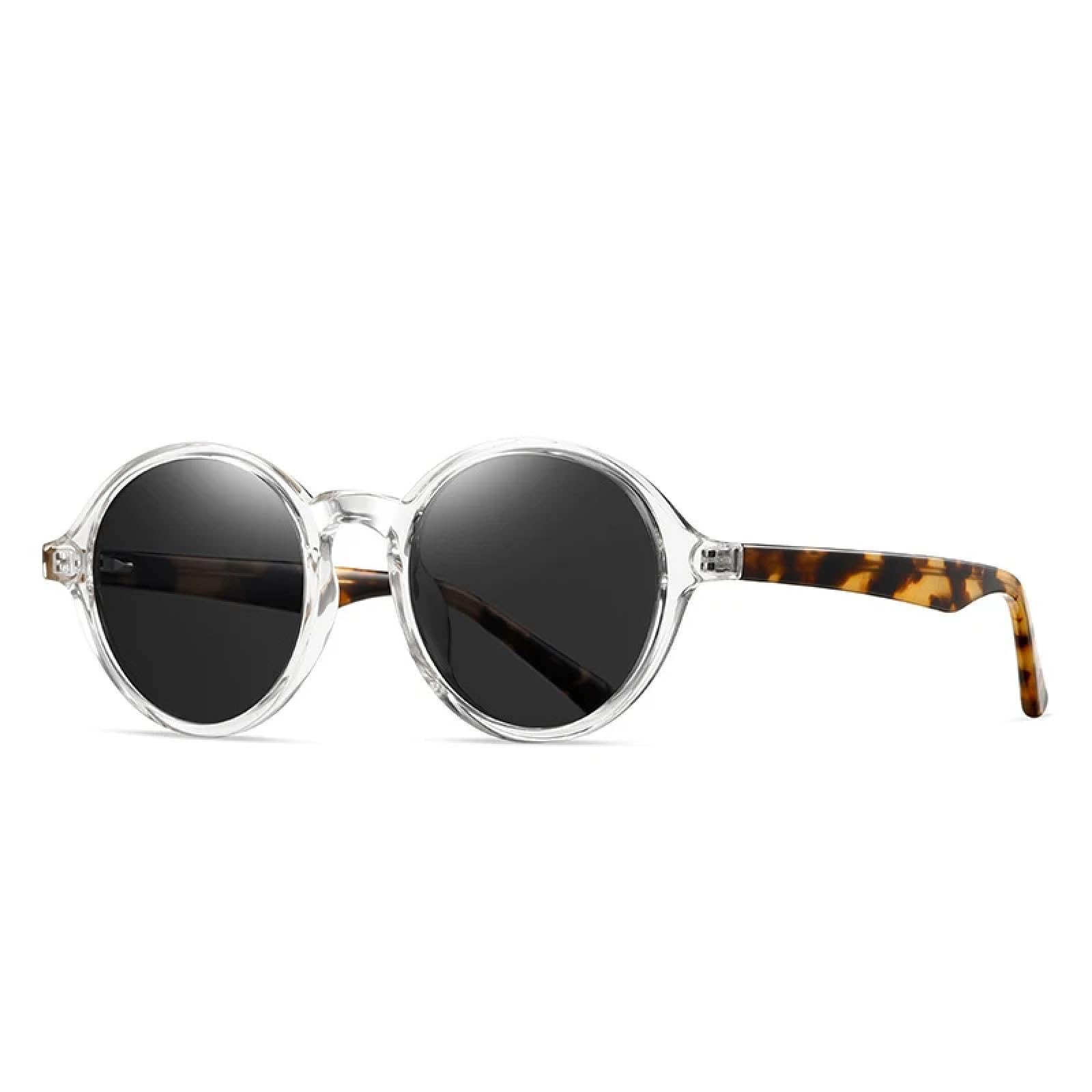 Lunettes de soleil rétro rondes de luxe avec protection UV400 et verres teintés