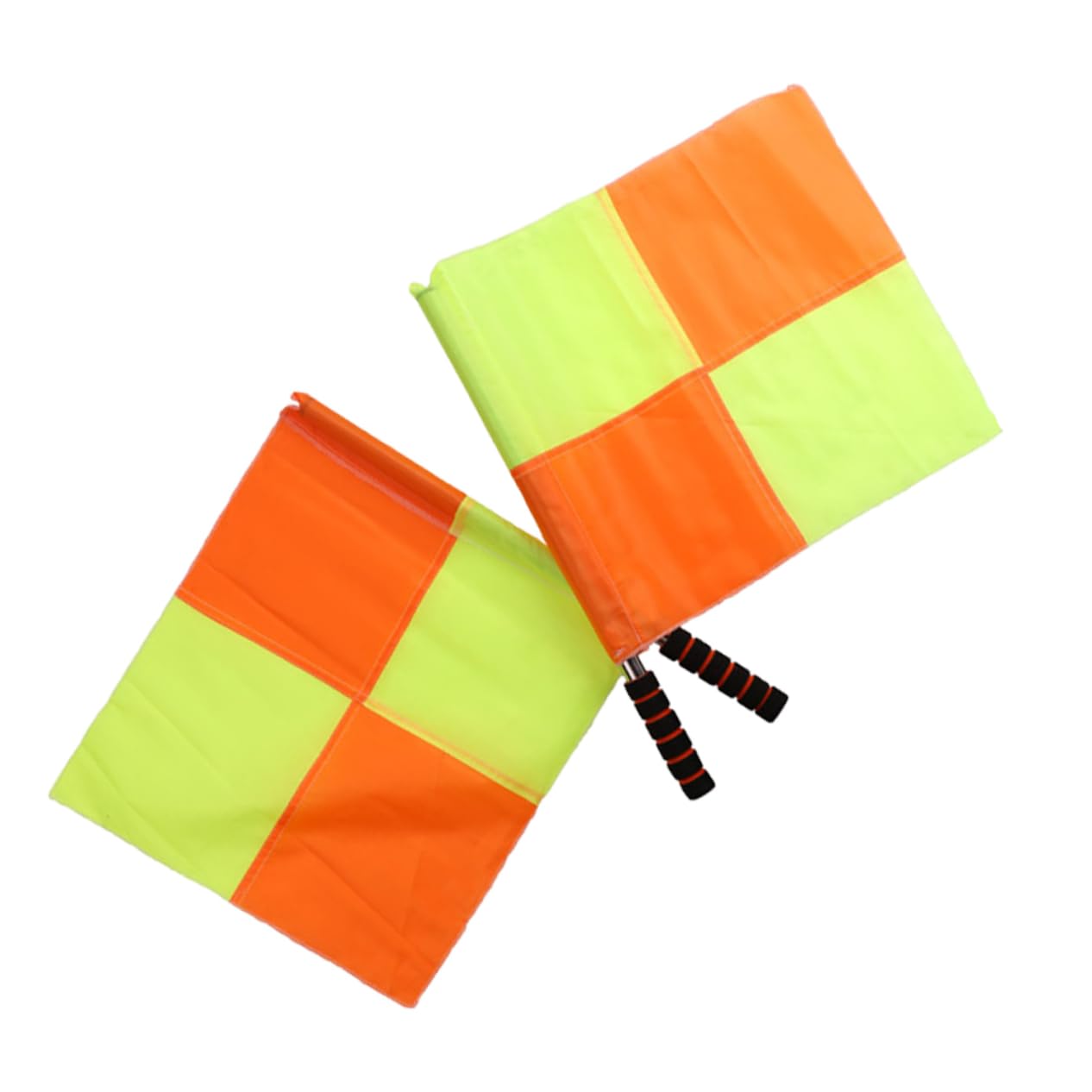 Kisangel Match Referee Flags Set 2pcs Soccer Flags Waving for Sports and Racing Events