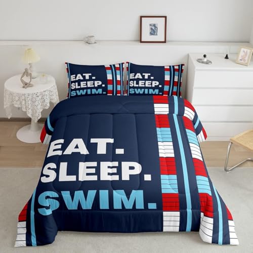 Image of Feelyou Kids Swimmer Bedding Set Toddler Size 3Pcs for Boys Girls Teens