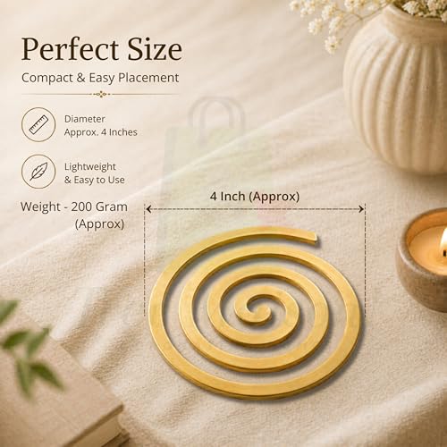 Image of Brass Plain Helix |Size- 4 Inch Approx |Weight- 200gm Approx | Energy Booster Vastu Remedy | Vastu Helix Remedy for Zone Correction | Zonal Placement - NW | Pack of 1