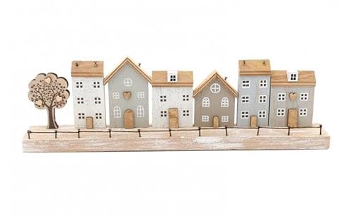 Sifcon International plc Wooden House and Tree Plaque 37cm Home Ornament