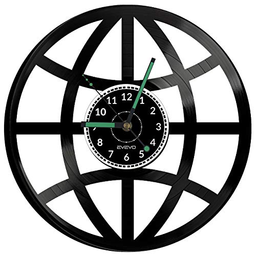 Horloge murale globe en vinyle pour décorer un espace sans bruit - 4