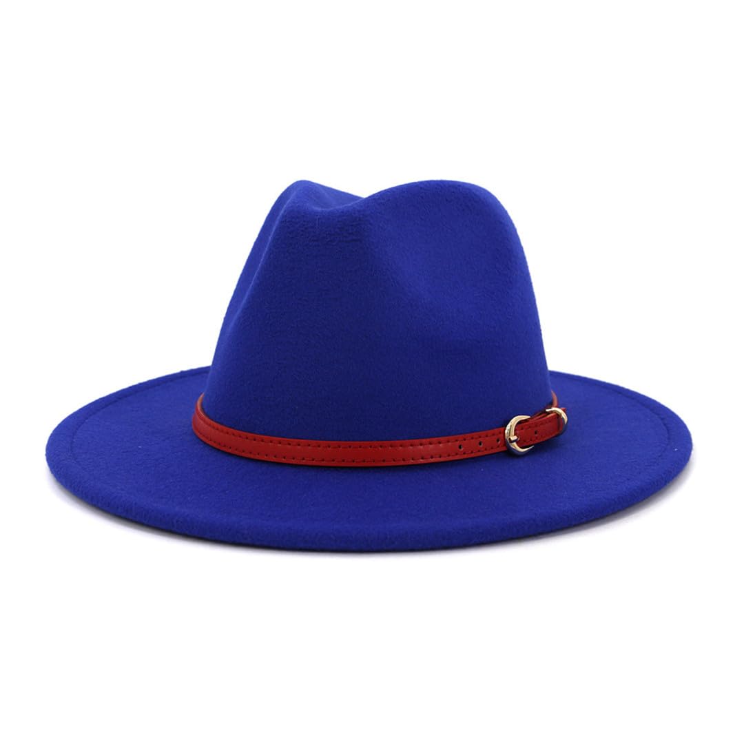 Wvapzxx Cappello Fedora In Lana Da Uomo Cappello Da Jazz A Tesa Larga Cappello Da Chiesa Elegante Cappello Da Donna Pop Cappello Fedora Da Festa