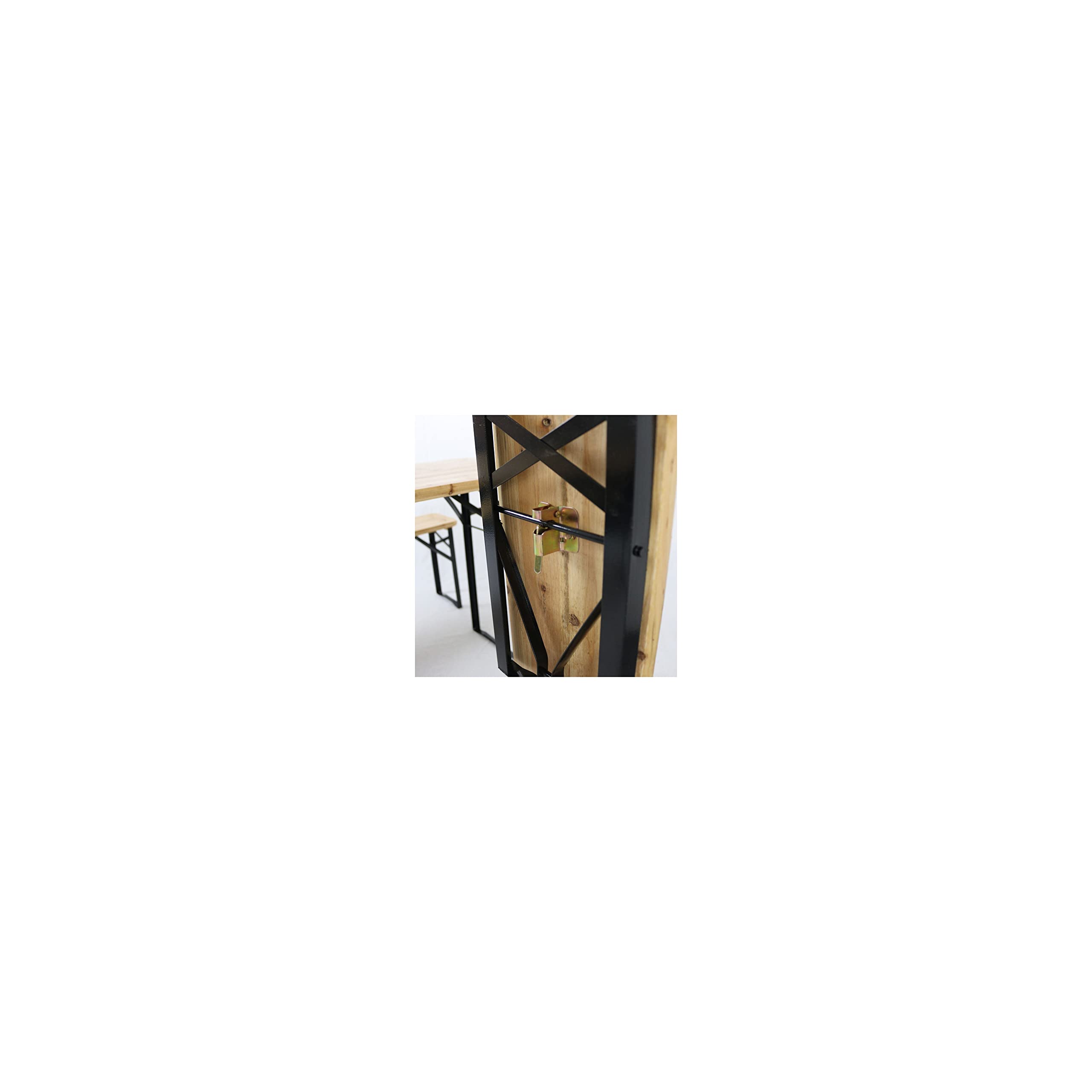 MobEventPro Lot de 2 bancs pliants Brasserie en Bois 180 cm
