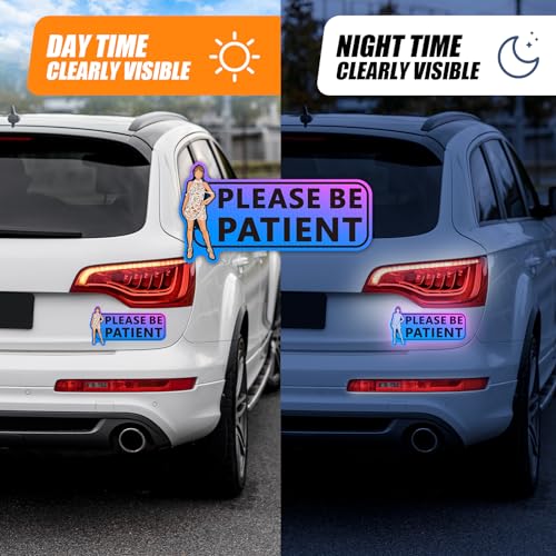 Image of 3 Pcs Student Driver Magnets for Car, 9 Inch New Driver Magnet for Car, Reflective Student Driver Sticker, Reusable Bumper Magnets for Cars,Car Bumper Sticker,Student Driver Sticker Magnet for car