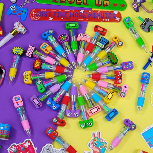 Image of CZWZ 30Pcs Mini Multicolor Pens in One 4-in-1 Cute Pens Bulk for Kids, Ballpoint Pen for Birthdays and Children's Parties, Fun Gifts Assorted Ink Kawaii Pen(Vedio Game)