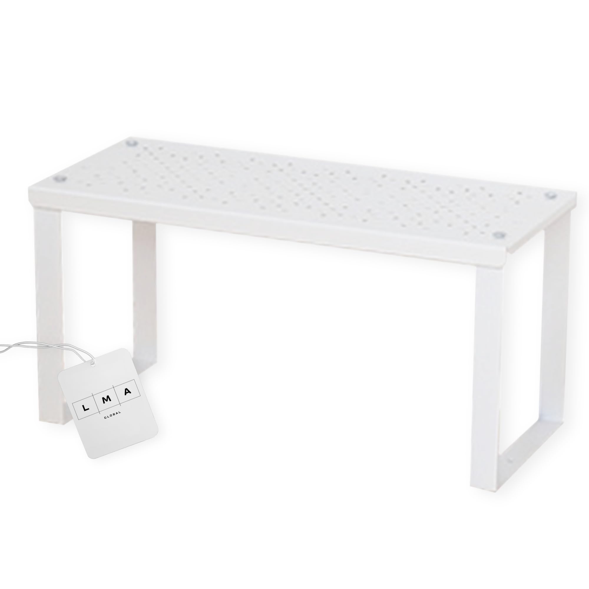 LMA GLOBAL Stackable Kitchen Rack, Kitchen Cabinet Organizer and Storage, Sink Dish Drying Rack, Cabinet Storage Shelf Rack, Kitchen Counter Shelf for Pantry Cupboard (Small)