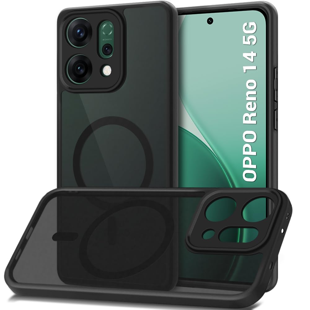 TheGiftKart Hybrid Shockproof Back Cover Case for Realme GT 6 / GT 6T 5G Compatible with MagSafe | Hard Back Cover Case for Realme GT 6 / GT 6T (PC & TPU, Translucent Smoke Matte Back, Black Sides) — Amazon image 16