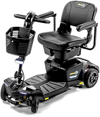 Pride Jazzy ZT Zero Turn 8 ; 4-Wheel Travel Mobility Scooters, 4-Wheel Stability Meets 3-Wheel Maneuverability (Onix Black)