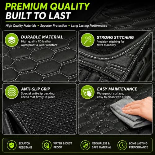 Image of EV MASTER 7D Car Floor Mats for Tata NEXON EV Hybrid (2026 Onwards) Complete Set | Waterproof | Anti-Slip | Luxury Premium Car Mat | Full Coverage | Custom Fitted Car Foot Mats