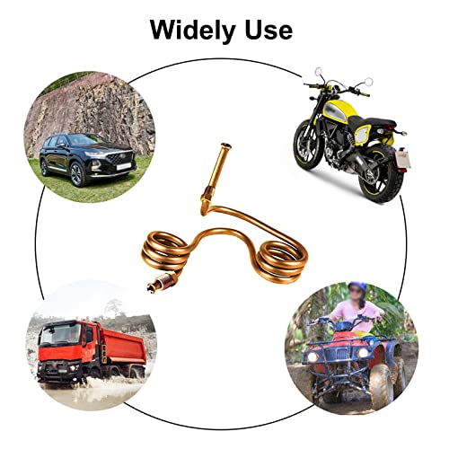 Muhize Brake Line Tubing Kit - Upgraded 25 Ft. Of 1/4 Flexible Copper Coated Brake Line Tube Roll 25 Ft (Includes 16 Inverted Flare Fittings) 2 Sets #TOP7