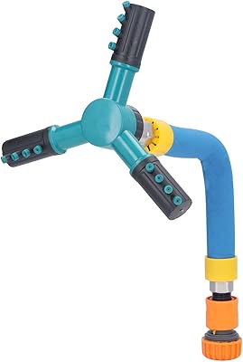 Trampoline Water Sprinkler, 360 Degree Automatic Rotating Outdoor Water Sprinklers for Kids Play Outside Fun Summer Water Park, Trampoline Waterpark Accessories Water Sprinkler Game Toys for Backyard