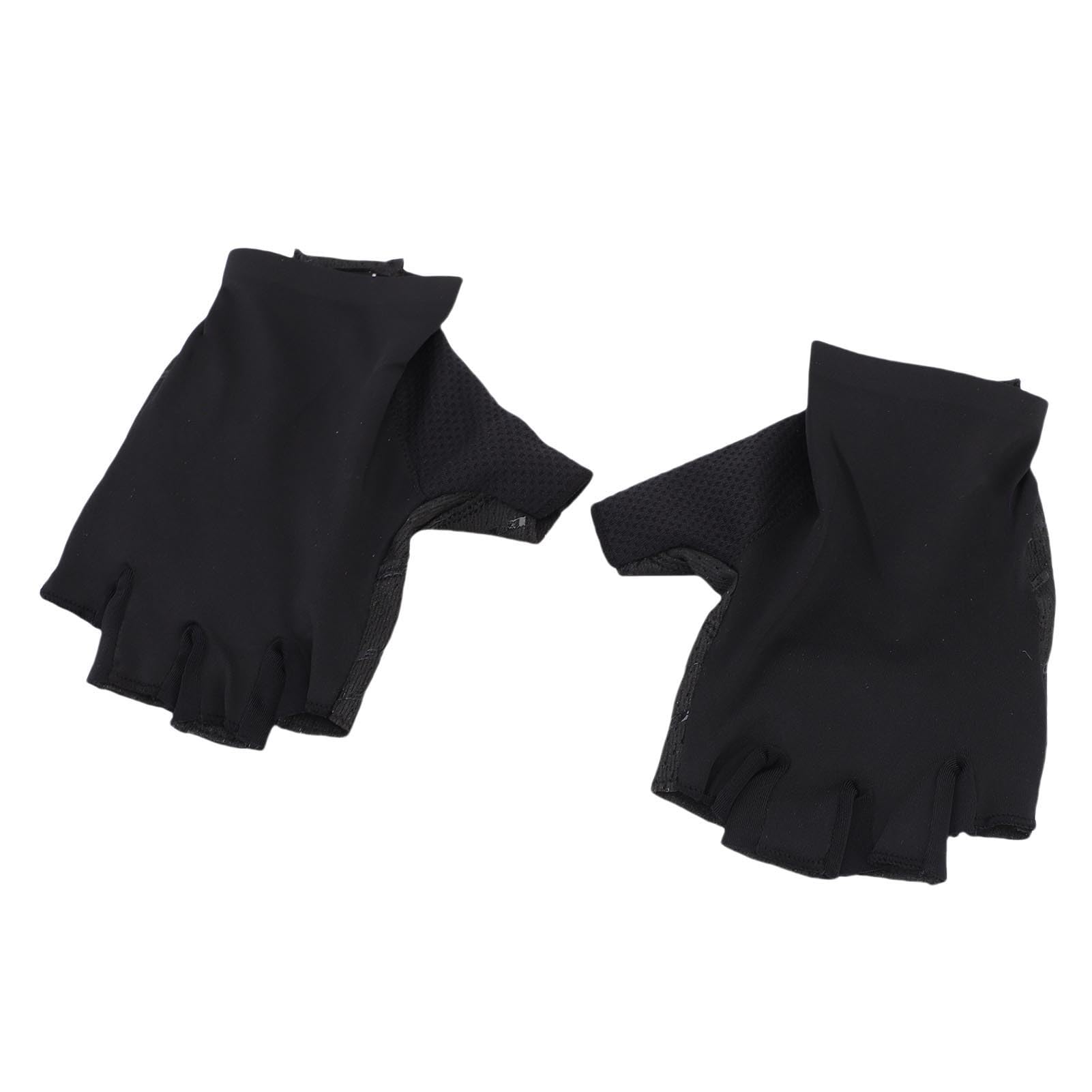 Changor de Ciclismo de Medio Dedo, Transpirables y Cómodos, Diseño Que Absorbe los Golpes para Ciclismo de Carretera, Unisex, Seda de Leche, 1 par