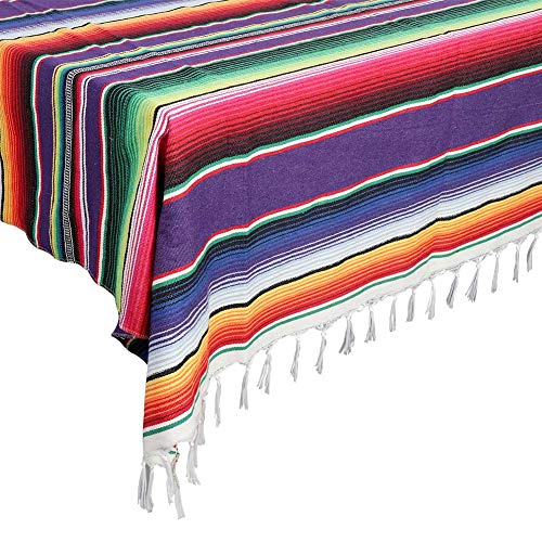 OurWarm 59 x 84 Inch Mexican Tablecloth Serape...