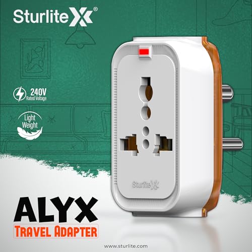 Sturlite Alyx 3 Pin Plug| Universal AC Travel Adapter| ABS Strong Body Socket (Pack of 1) - Image 4