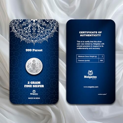 Image of Pure Silver coin 999purity Goddess laxmi gift for all occasions for men and women