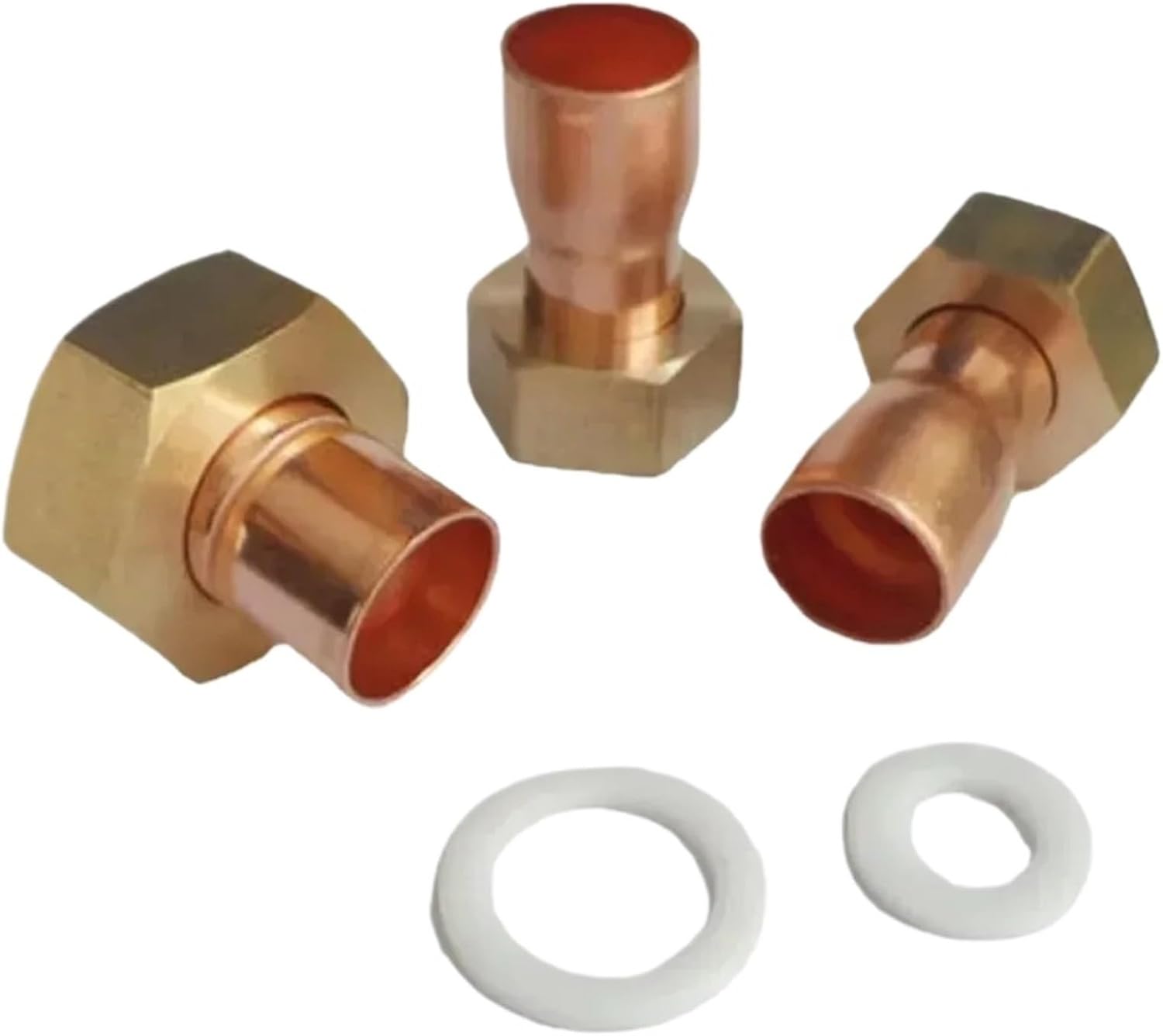 1pcs 1/2-2" BSPP Female Thread 12.7-42mm Copper Tube End Feed Cup Connector Union Socket Copper Plumbing Fitting Air Conditioner(Elbow,1-1L4 BSP TO 32MM_FEMALE TO END FEED)
