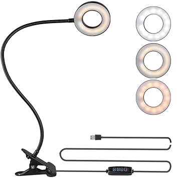 Bekada Metal LED Desk Light With Clamp, Black