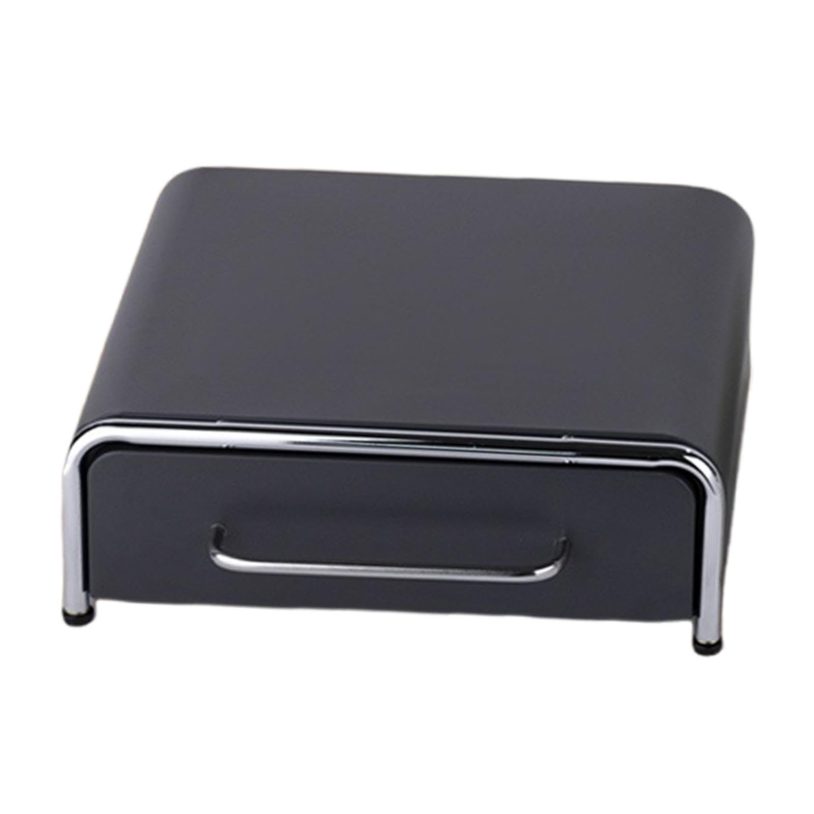 Uchwyt dozownika kapsułek do kawy, solidny metalowy organizer kuchenny do Nespresso i Gusto, biurko i blat, czarny, szary, 45 x 42 x 11 cm rozwiązanie do przechowywania kapsułek