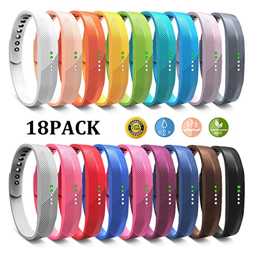 Wekin Replacement Wrist Band Compatible for Fitbit Flex 2, Soft Silicone Accessory Wristb