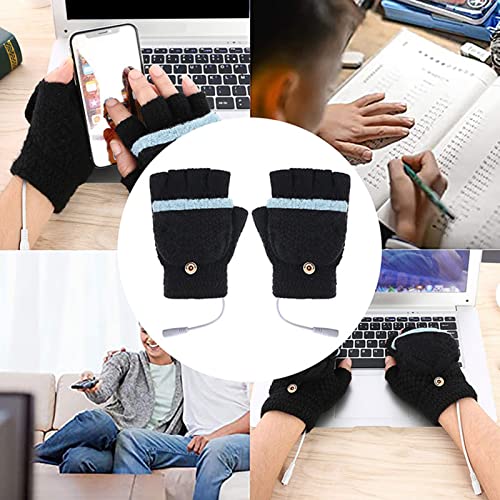 DYNWAVE Luvas aquecidas de inverno para homens e mulheres, luvas aquecidas para ciclismo ao ar livre