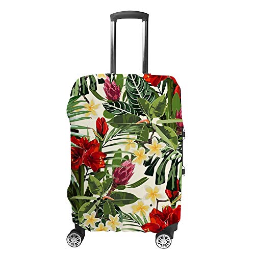 Housse de protection pour bagages anti-rayures pour valise cabine et soute aux motifs tropicaux