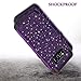 Casetego Compatible with Galaxy S8 Case,Glitter Sparkle Bling Three Layer Heavy Duty Hybrid Sturdy Shockproof Protective Cover Case for Samsung Galaxy S8,Shiny Purple