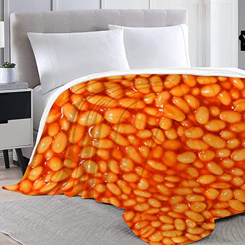 zoke Baked Beans Flannel Blanket Super Soft and Warm for Household,Bed Blankets Cozy, Shaggy - Image 4