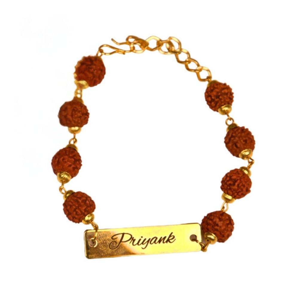 YOUR GIFT STUDIO Customized Rakhi for Brother | Personalized Rudraksha Metal Rakhi with Name Engrave | Customized Rakhi for Brother, Bhai (3) (B0DCGLJ1M2) Amazon Price History, Amazon Price Tracker