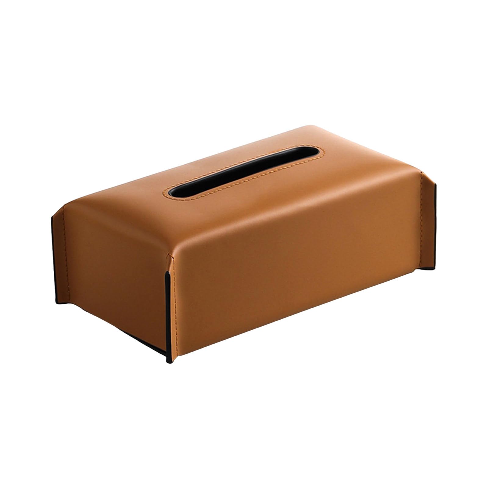 MICFENY PU Leather Tissue Box Rectangular Paper Towel Container Elegant Tissues Storage Case Refillable Napkin Dispenser
