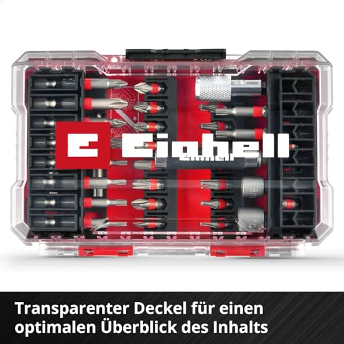 Original Einhell M-CASE 42-tlg. Bit-Set (25-mm-Bits, 50-mm-Bits, Magnethalter, Steckschlüssel, Schnellwechselbithalter inkl. Aufbewahrungsbox)