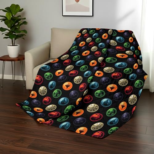 Image of Northwest Magic The Gathering Magic Icons Full /Queen Quilted Blanket, Comfy Throw, Adults Boys Girls, Soft Lightweight Bedding for Bed, or Couch, 90 x 90 inches