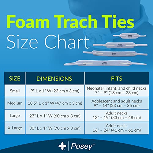 Tidi Posey Foam Trach Tie – Large – 1 Package Of 12 Ties – Tracheostomy Tube Holder – Home Care (8197L) #TOP4