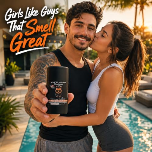 Image of Deodorant for Men - Aluminum Free Mens Deodorant, Natural Deodorants, Sweat Protection for Underarm, Stain-Free Deodorants, Made in USA, 3.2oz (2 Pack, Bootlegger Bourbon)