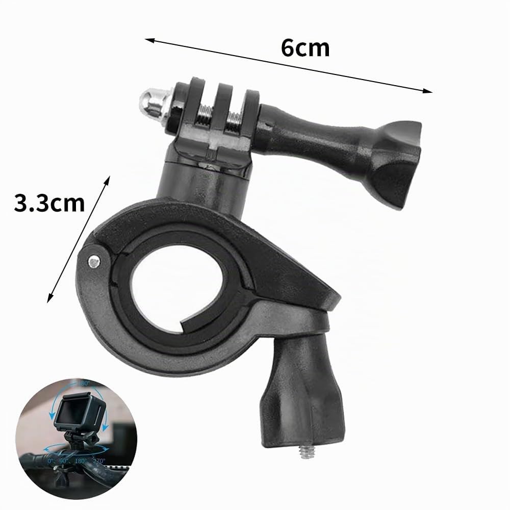 Soporte para Manillar de Bicicleta,Soporte para Bicicleta para Cámara de Acción,Soporte de Deportiva Camara para GoPro Hero