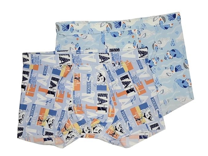 asjar Men's Soft Silk Comfortable Brief Breathable Laser Cut Multicolor Printed Underwear (Pack of 2)-picture-38