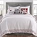Levtex Home Merry & Bright Collection - Rudolph Quilt Set - King/Cal King Size - Christmas Reindeer Design - White Red Black - Reversible