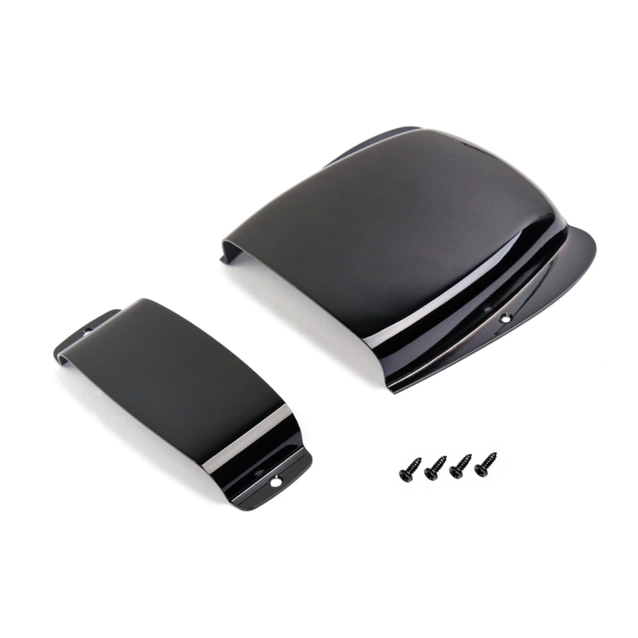 CIMAXIC Guitar Tremolo Bridge Cover Set Bass Guitar Bridge Saddle Kit 125mm 48.5mm Black Cover Plate