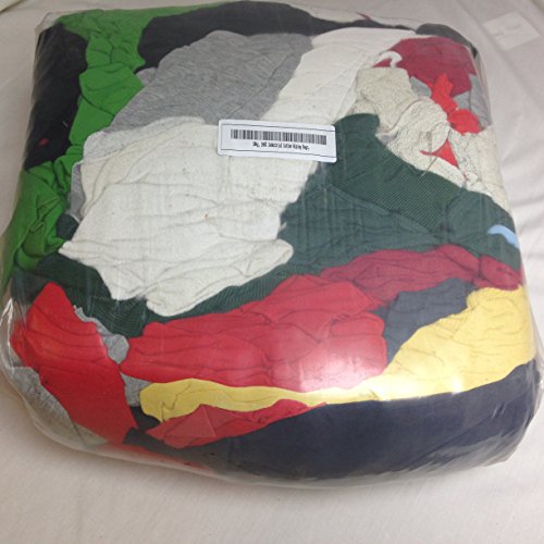 YPERS 100% Cotton Industrial Wiping Rags, 10kg, Multicolor, 100pcs